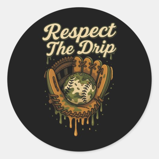 Verkoop Drip Camo Verkoop Handschoen Jongens Sport Ronde Sticker (Voorkant)