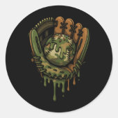 Verkoop Drip Camo Verkoop Handschoen Jongens Sport Ronde Sticker (Voorkant)