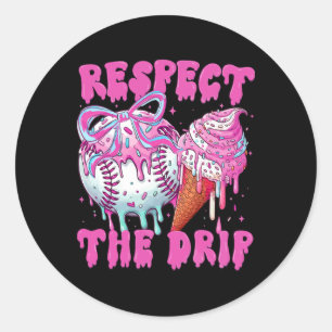 Verkoop Drip Ice Cream Dripping Respecteer de Drip Ronde Sticker