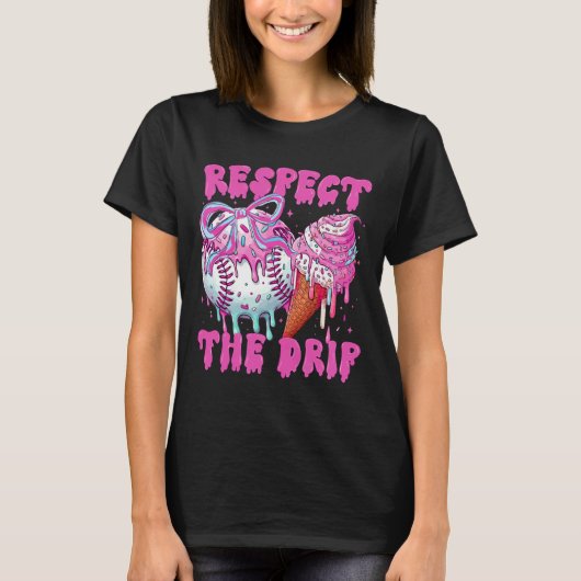 Verkoop Drip Ice Cream Dripping Respecteer de Drip T-shirt (Voorkant)