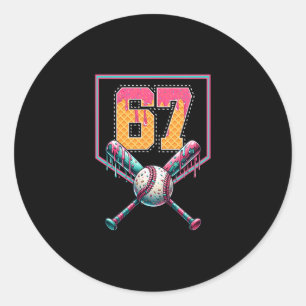 Verkoop Drip Nummer 67 Speler Of 67ste Verjaardag Ronde Sticker
