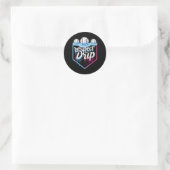 Verkoop Drip voor Jongens Ice Cream Drip Jeugd Jon Ronde Sticker (Tas)