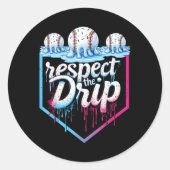 Verkoop Drip voor Jongens Ice Cream Drip Jeugd Jon Ronde Sticker (Voorkant)