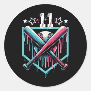 Verkoop Druppel 11e Verjaardag Jongens Nummer 11 J Ronde Sticker