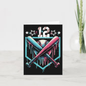 Verkoop Druppel 12e Verjaardag Jongens Nummer 12 J Kaart (Voorkant)