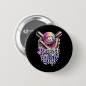 Verkoop Druppel IJs Druppelen Respecteer de Druppe Ronde Button 5,7 Cm (Voorkant /achterkant)