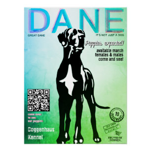 Verkoop een glanzende poster van een Dogue de Bord