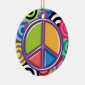 VERKOOP! - Een vredig thema - Vredesteken Keramisch Ornament (Rechts)