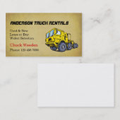 Verkoop en huur van vrachtwagens visitekaartje (Voorkant / Achterkant)