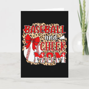 Verkoop en juich mama luipaard cheerleading en ver kaart