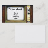 Verkoop en reparatie van televisie en elektronica visitekaartje (Voorkant / Achterkant)