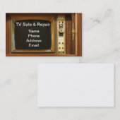 Verkoop en reparatie van televisie visitekaartje (Voorkant / Achterkant)
