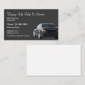 Verkoop en service van luxe auto's visitekaartje (Voorkant / Achterkant)