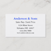 Verkoop en service van vorkheftrucks visitekaartje (Achterkant)