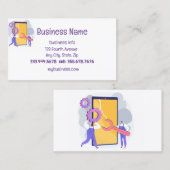 Verkoop en services voor reparatie van mobiele tel visitekaartje (Voorkant / Achterkant)