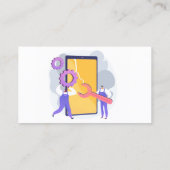 Verkoop en services voor reparatie van mobiele tel visitekaartje (Achterkant)