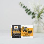 Verkoop en verhuur van zware bouwmachines visitekaartje (Staand voorkant)