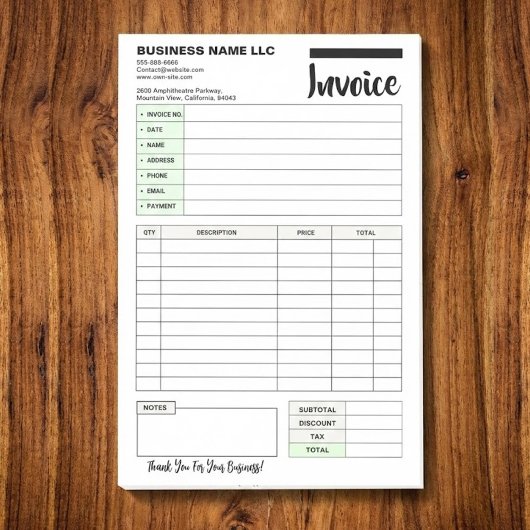 Verkoop factuur ontvangsten, kleine onderneming be post-it® notes
