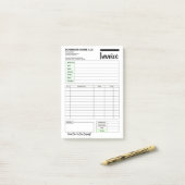 Verkoop factuur ontvangsten, kleine onderneming be post-it® notes (Op bureau)