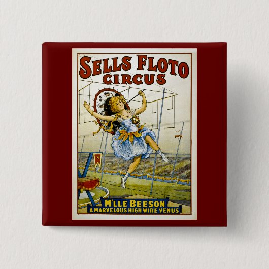 Verkoop Floto 1921 - M'lle Beeson Vierkante Button 5,1 Cm (Voorkant)