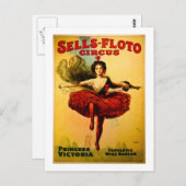 Verkoop-Floto Circus Poster Briefkaart (Voorkant / Achterkant)