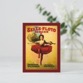  Verkoop-Floto Circus Poster Briefkaart (Staand voorkant)