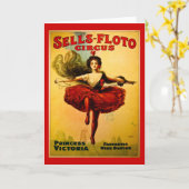  Verkoop-Floto Circus Poster Kaart (Gele Bloem)