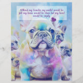 Verkoop Flyer met Franse Puppy Ontwerp (Achterkant)