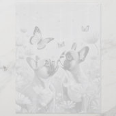 Verkoop franse Puppies Design Flyer (Achterkant)