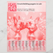 Verkoop franse Puppies Design Flyer (Voorkant)