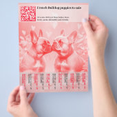Verkoop franse Puppies Design Flyer (Hand)