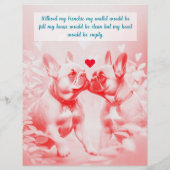 Verkoop Franse Puppy Design Flyer (Achterkant)