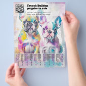 Verkoop Franse Puppy Design Flyer (Hand)