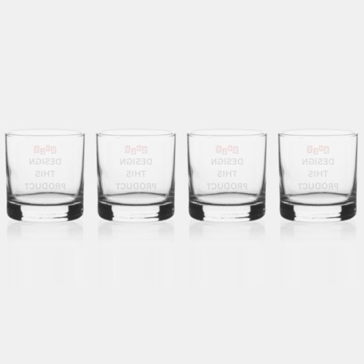 VERKOOP! Glas - Op de rotsen - 12 oz - Set van 4 (Achterkant)