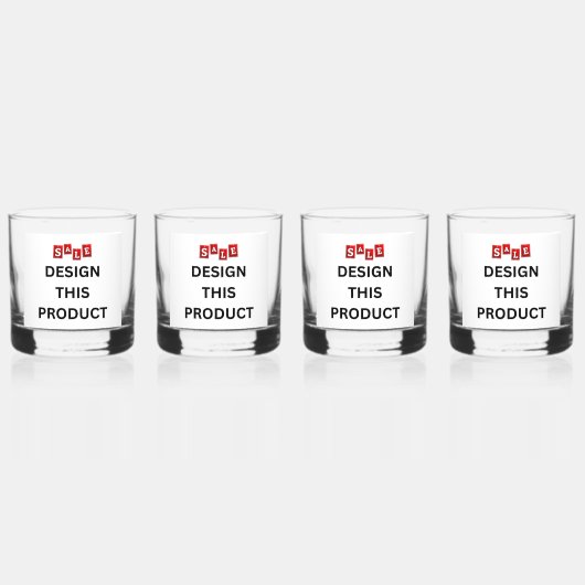 VERKOOP! Glas - Op de rotsen - 12 oz - Set van 4 (Voorkant)
