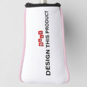 VERKOOP! Golf Putter Head Hoesje - Baby Roze trim Golfheadcover (Draai 90)