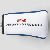 VERKOOP! Golf Putter Head Hoesje - Blauwe afwerkin Golfheadcover (Voorkant)