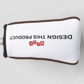 VERKOOP! Golf Putter Head Hoesje - Bruine afwerkin Golfheadcover (Voorkant)