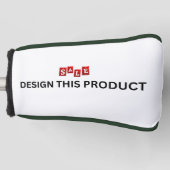 VERKOOP! Golf Putter Head Hoesje - Forest Green tr Golfheadcover (Voorkant)