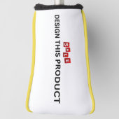 VERKOOP! Golf Putter Head Hoesje - Gele trim -Cust Golfheadcover (Draai 90)