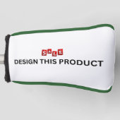 VERKOOP! Golf Putter Head Hoesje - Groene trim - C Golfheadcover (Voorkant)