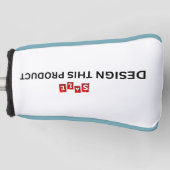 VERKOOP! Golf Putter Head Hoesje - Lichtblauwe afw Golfheadcover (Voorkant)