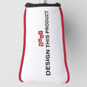 VERKOOP! Golf Putter Head Hoesje - Rode trim - Cus Golfheadcover (Draai 90)