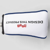 VERKOOP! Golf Putter Head Hoesje - Royal Blue trim Golfheadcover (Voorkant)