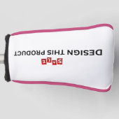 VERKOOP! Golf Putter Head Hoesje - Roze afwerking  Golfheadcover (Voorkant)