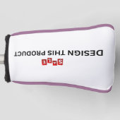 VERKOOP! Golf Putter Head Hoesje - Violet trim - C Golfheadcover (Voorkant)