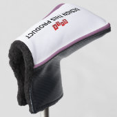 VERKOOP! Golf Putter Head Hoesje - Violet trim - C Golfheadcover (3/4 voorkant)