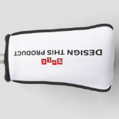 VERKOOP! Golf Putter Head Hoesje - Zwart sieraad - Golfheadcover (Voorkant)