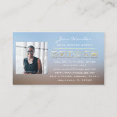 Verkoop House Social Media Logo Gold Foto QR CODE  Visitekaartje (Achterkant)