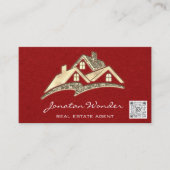 Verkoop House Social Media Logo Real Estate Agent  Visitekaartje (Voorkant)